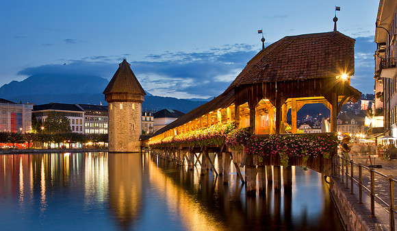Kapellbrücke (Chapel Bridge) & Water Tower - Lucern