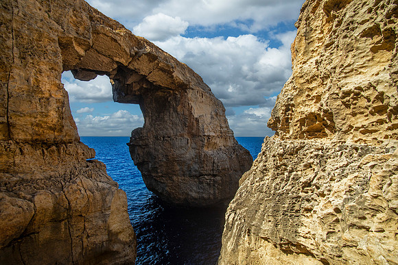 Wied il-Mielah Sea Arch, Northwest Gozo
