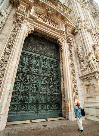 Sculpted Bronze Door - Milan Cathedral