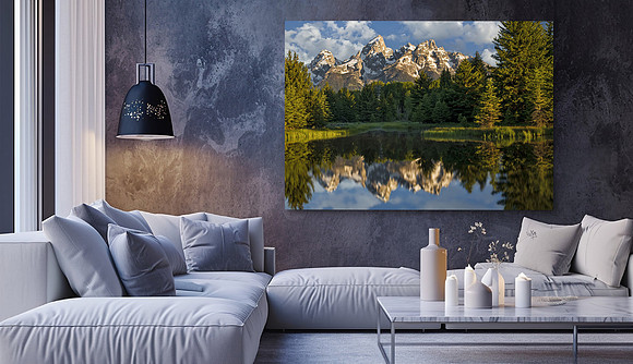 A contemporary setting features an image found under the Americas Tab: North American Scenics gallery.