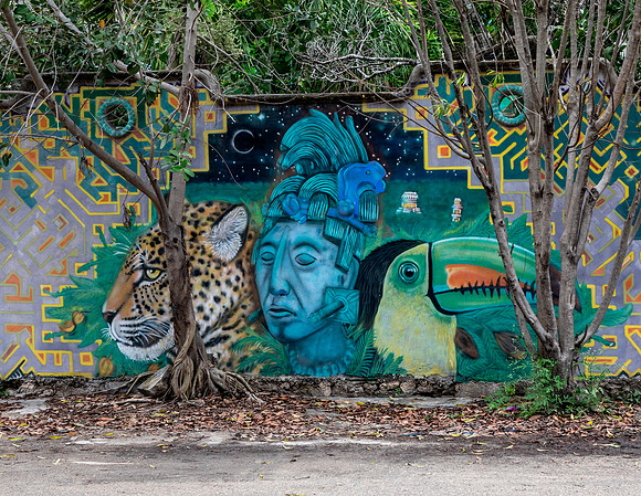 Mayan Mural - Tulum (Artist Unknown)