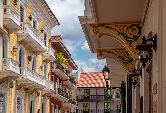 Restored Spanish Colonial Buildings in Old Town