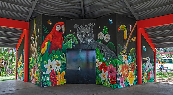 Mural Inside Park Shelter - Panama City