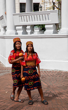 Young Guna Girls Performing at Festival - Casco Viejo
