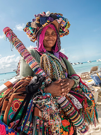 Loaded Down - Beach Vendor, Isla Mujeres