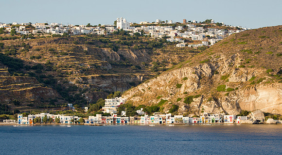 Villages of Trypiti (above) & Klima (below), Milos