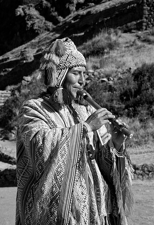 Inca Flute Player - Sacred Valley, Peru