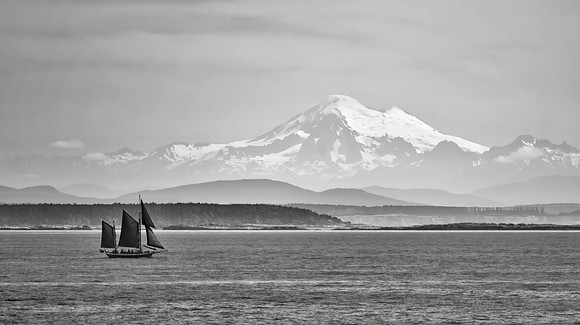 Sailboat & Mount Adams - British Columbia