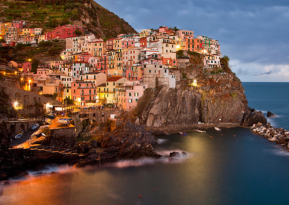 Manarola at Dusk - Cinque Terre, Italy