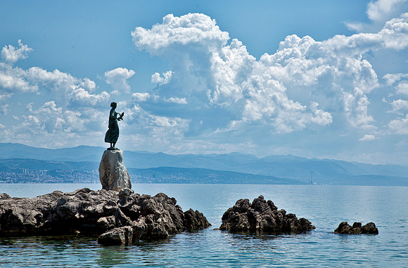 Maiden with the Seagull - Kvarner Bay, Opatija, Croatia