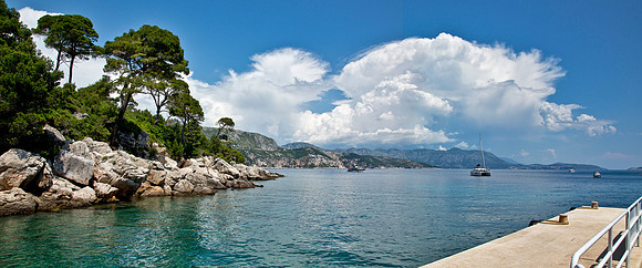Adriatic Coast from Lokrum Island, Croatia