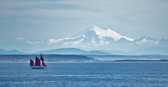 Sailboat & Mount Adams