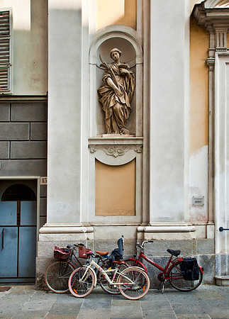 Statue with Bicycles - Parma