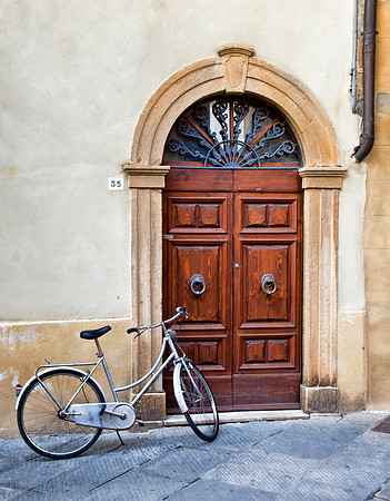 Doorway and Bicycle - Lucca