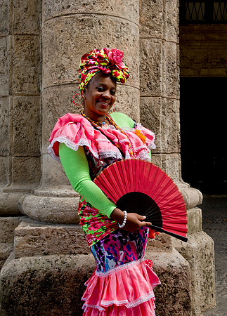 Posing for Tips - Historic District, Havana