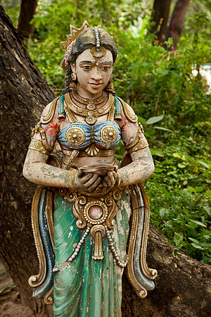Figure with Oil Lamp - Kumbakonam, Tamil Nadu