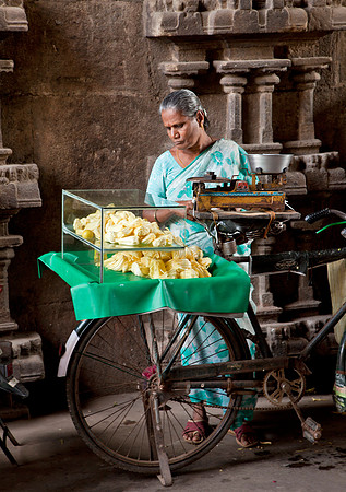 Produce Store on a Bicycle - Srirangam Temple, Trichy