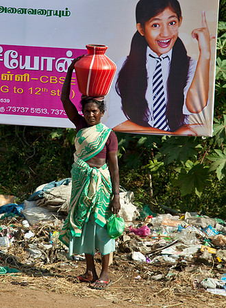 Woman at Bus Stop