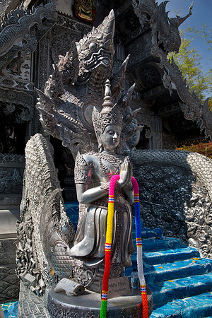Deva with Garland - Silver Temple