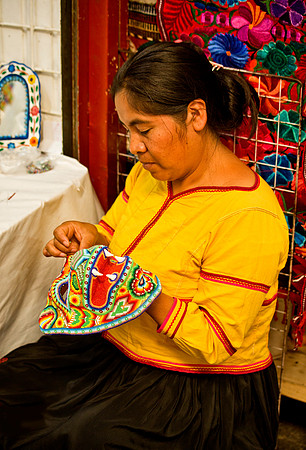 Oaxacan Artisan & Jaguar Mask