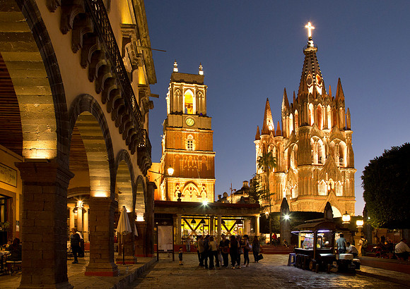 Plaza Central at Dusk