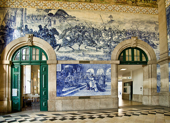 Azulejo Wall - Sao Bento Station, Porto
