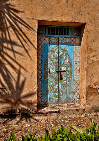 Painted Doorway in Blue
