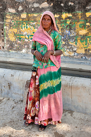 Village Woman & Aquaduct - Rural Rajasthan