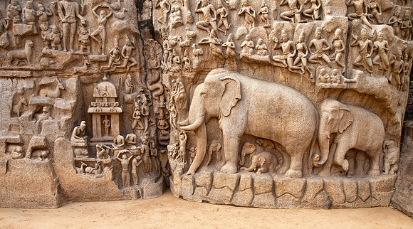 Arjuna Penance Bas-Relief - 7th Century