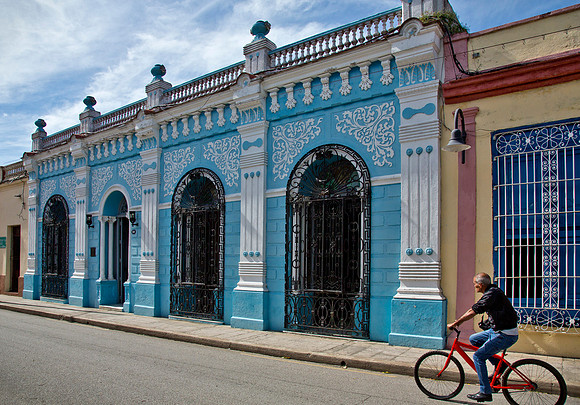 Culture House & Cyclist - Camaguey