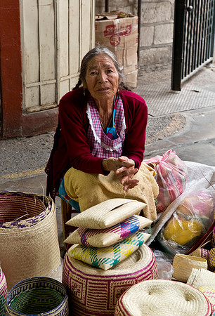 Basket Weaver - Mercado Benito Juarez, Oaxaca