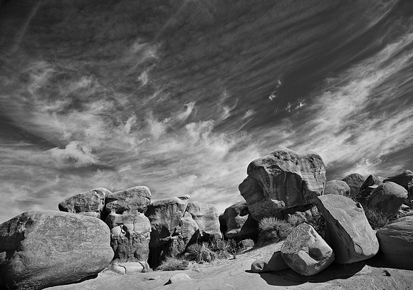 Boulders & Cirrus Clouds - Devils Garden