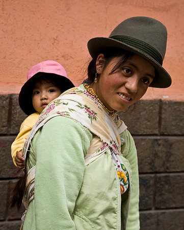 Young Mother and Child - Cuenca