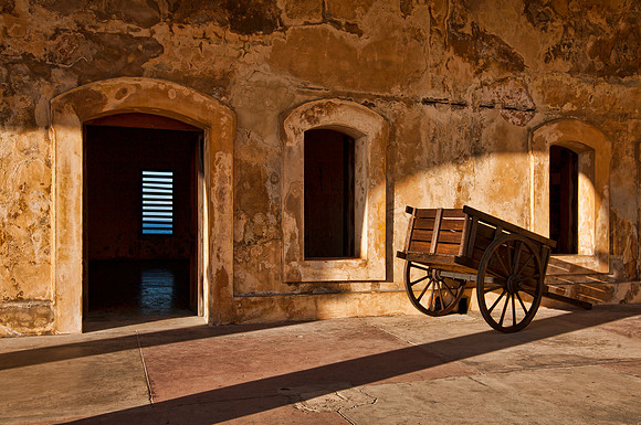 Wooden Cart - Castillo San Cristobal, Old San Juan